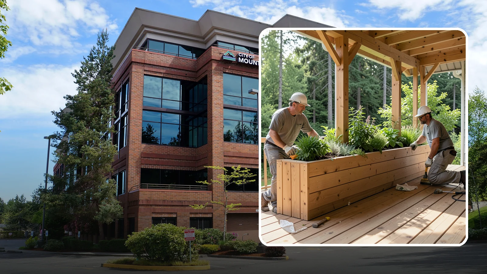 Deck Planter Construction in Mountlake Terrace, Snohomish County, WA - Built-in deck planter construction that brings greenery and privacy into your outdoor space.