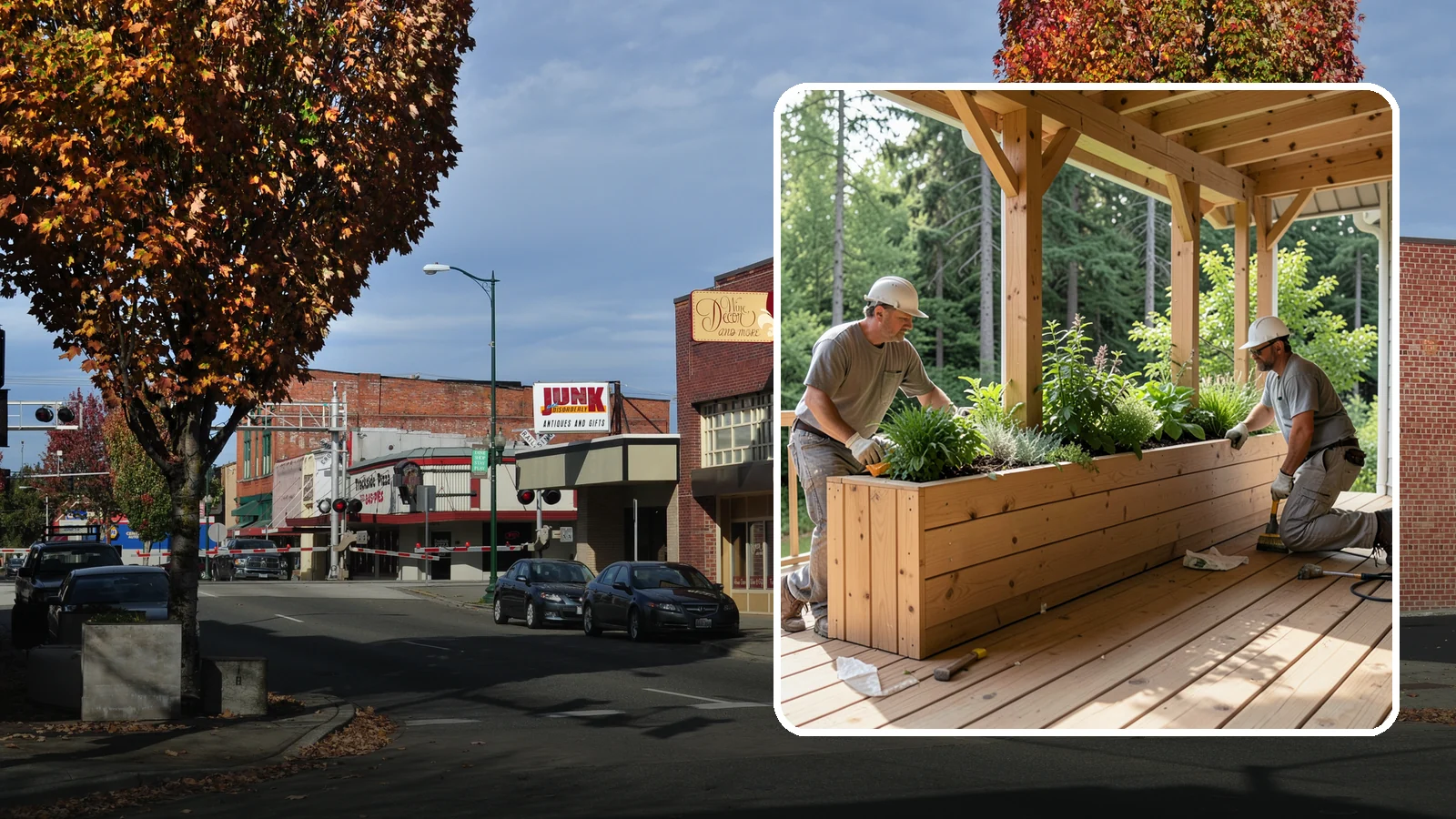 Deck Planter Construction in Puyallup, Pierce County, WA - Built-in deck planter construction that brings greenery and privacy into your outdoor space.