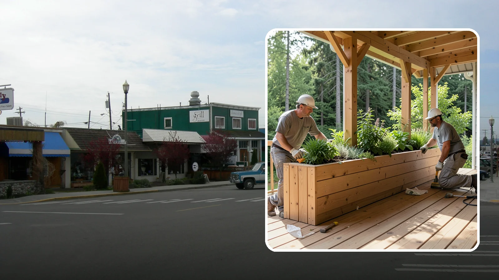 Deck Planter Construction in Stanwood, Snohomish County, WA - Built-in deck planter construction that brings greenery and privacy into your outdoor space.