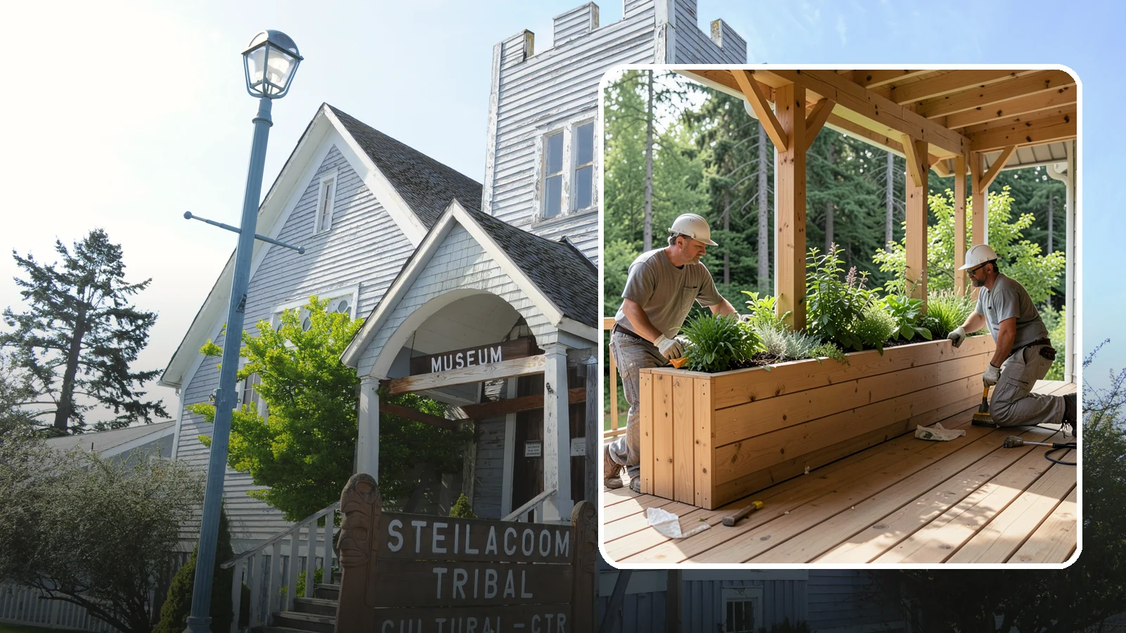 Deck Planter Construction in Steilacoom, Pierce County, WA - Built-in deck planter construction that brings greenery and privacy into your outdoor space.