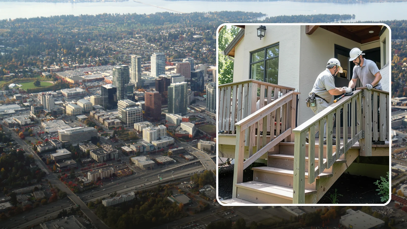 Deck Railing Installation in Bellevue, King County, WA - Code-compliant deck railing installation that keeps your family safe with the style you want.