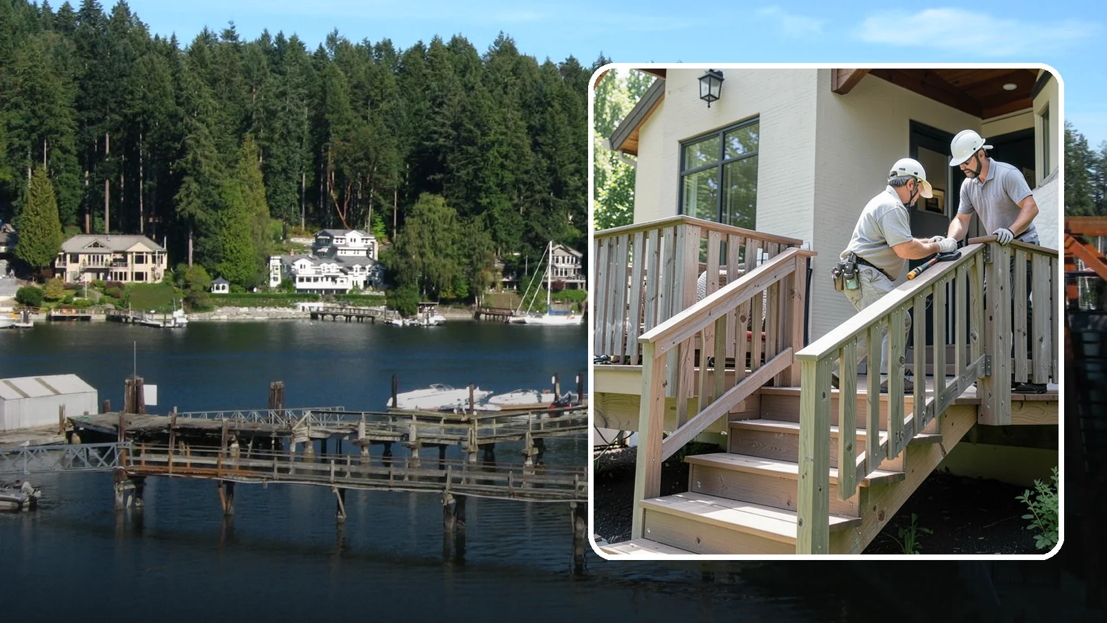 Deck Railing Installation in Gig Harbor, Pierce County, WA - Code-compliant deck railing installation that keeps your family safe with the style you want.