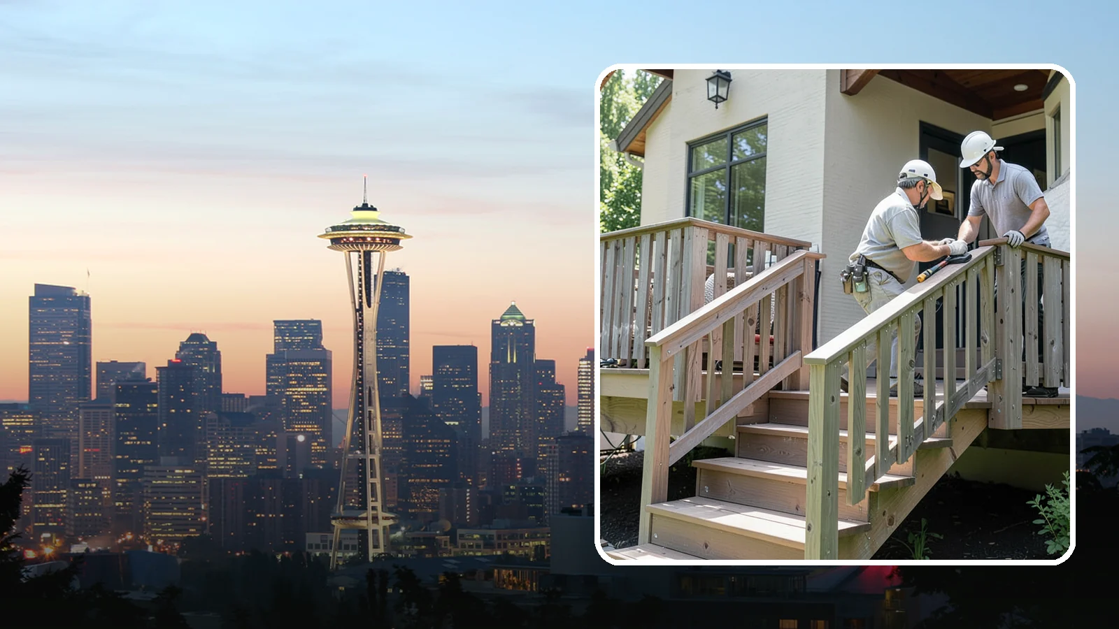 Deck Railing Installation in Seattle, King County, WA - Code-compliant deck railing installation that keeps your family safe with the style you want.
