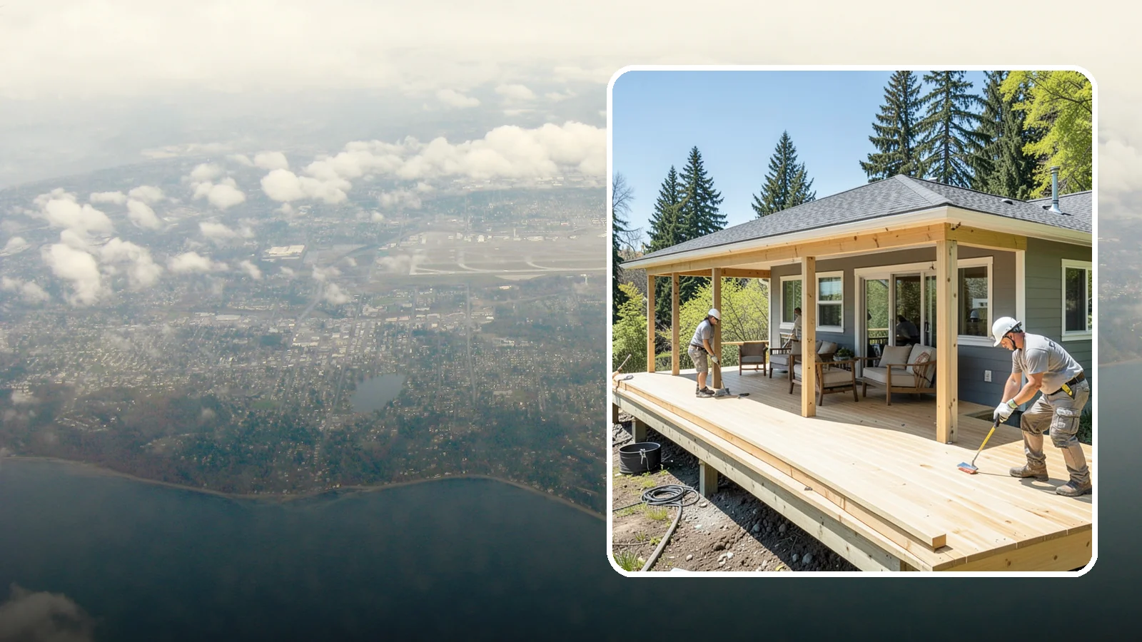 Deck Replacement in Burien, King County, WA - Full deck replacement that swaps out aged, unsafe structures for a code-compliant outdoor space.