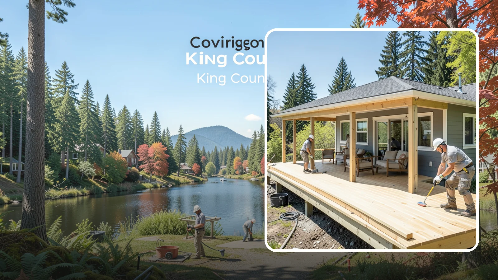 Deck Replacement in Covington, King County, WA - Full deck replacement that swaps out aged, unsafe structures for a code-compliant outdoor space.