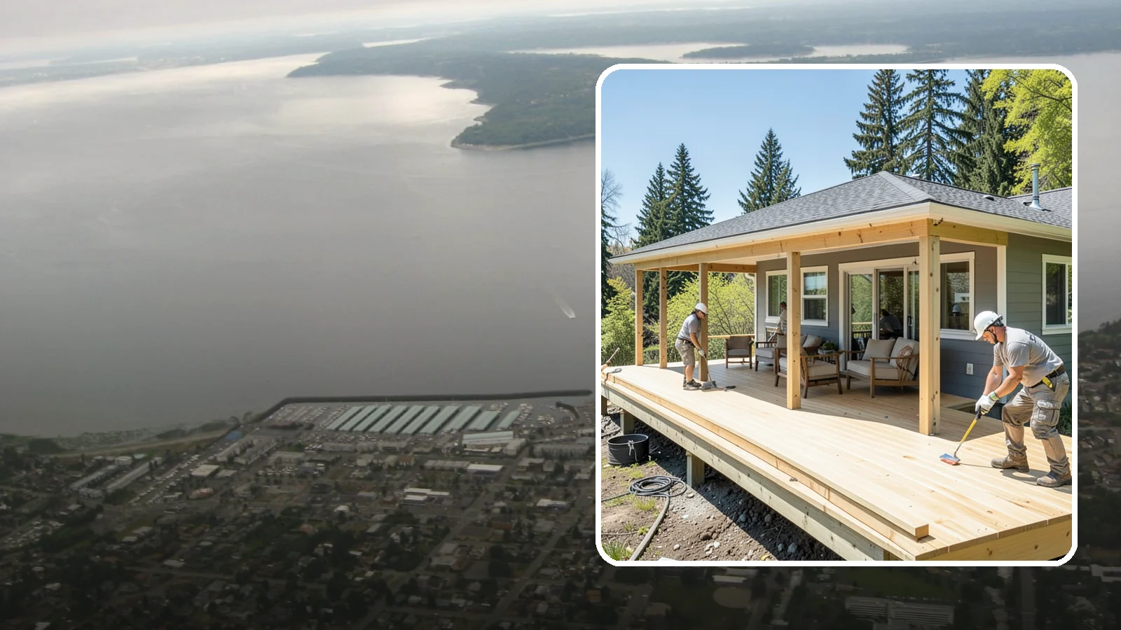 Deck Replacement in Des Moines, King County, WA - Full deck replacement that swaps out aged, unsafe structures for a code-compliant outdoor space.