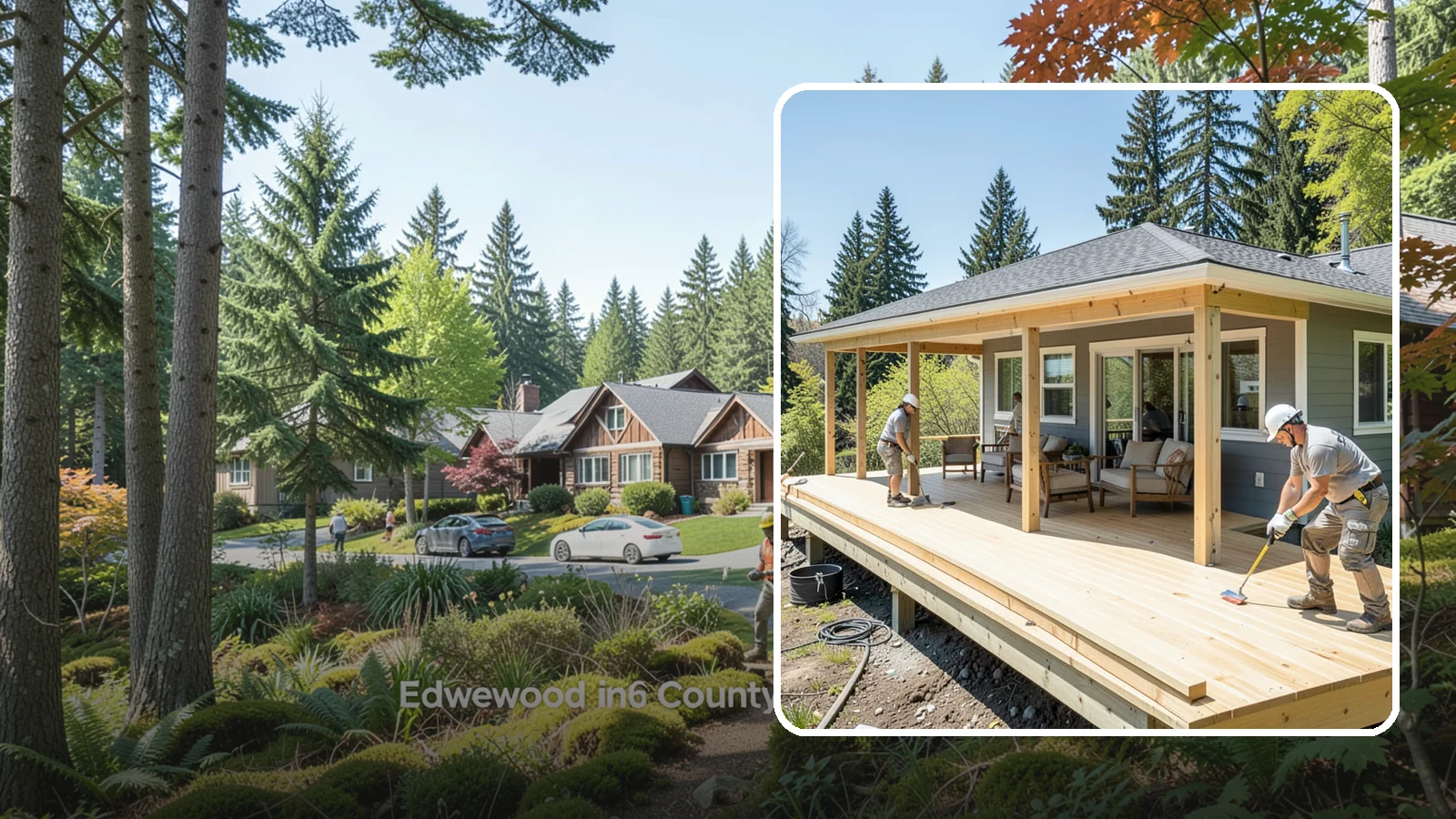 Deck Replacement in Edgewood, Pierce County, WA - Full deck replacement that swaps out aged, unsafe structures for a code-compliant outdoor space.