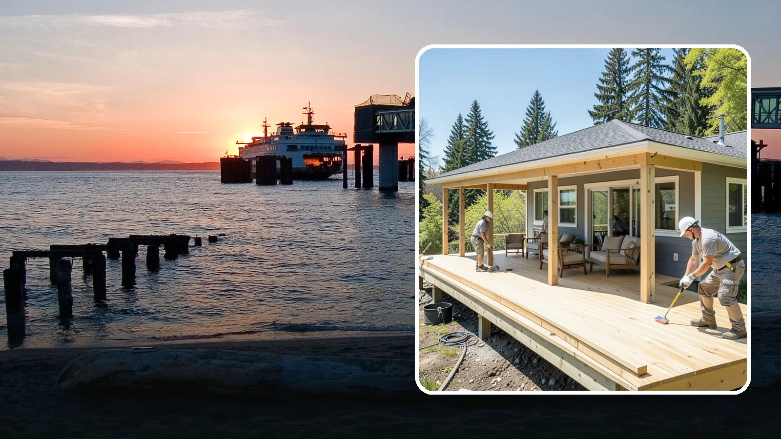 Deck Replacement in Edmonds, Snohomish County, WA - Full deck replacement that swaps out aged, unsafe structures for a code-compliant outdoor space.