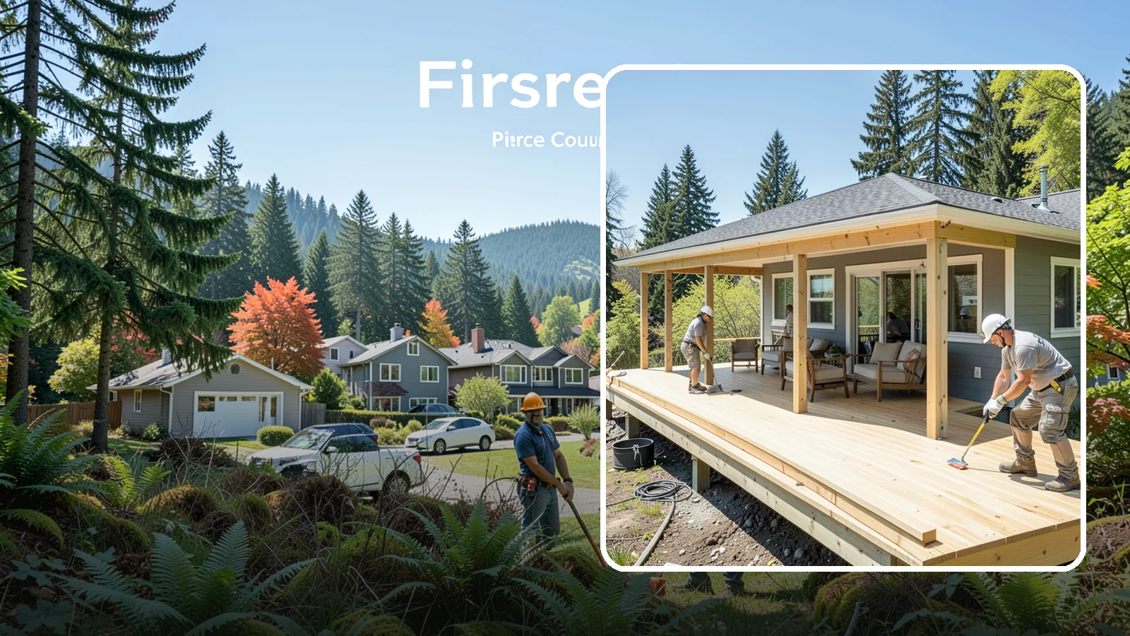 Deck Replacement in Fircrest, Pierce County, WA - Full deck replacement that swaps out aged, unsafe structures for a code-compliant outdoor space.