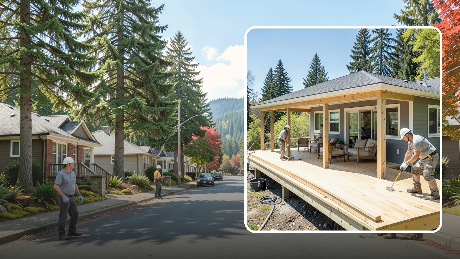 Deck Replacement in Hunts Point, King County, WA - Full deck replacement that swaps out aged, unsafe structures for a code-compliant outdoor space.