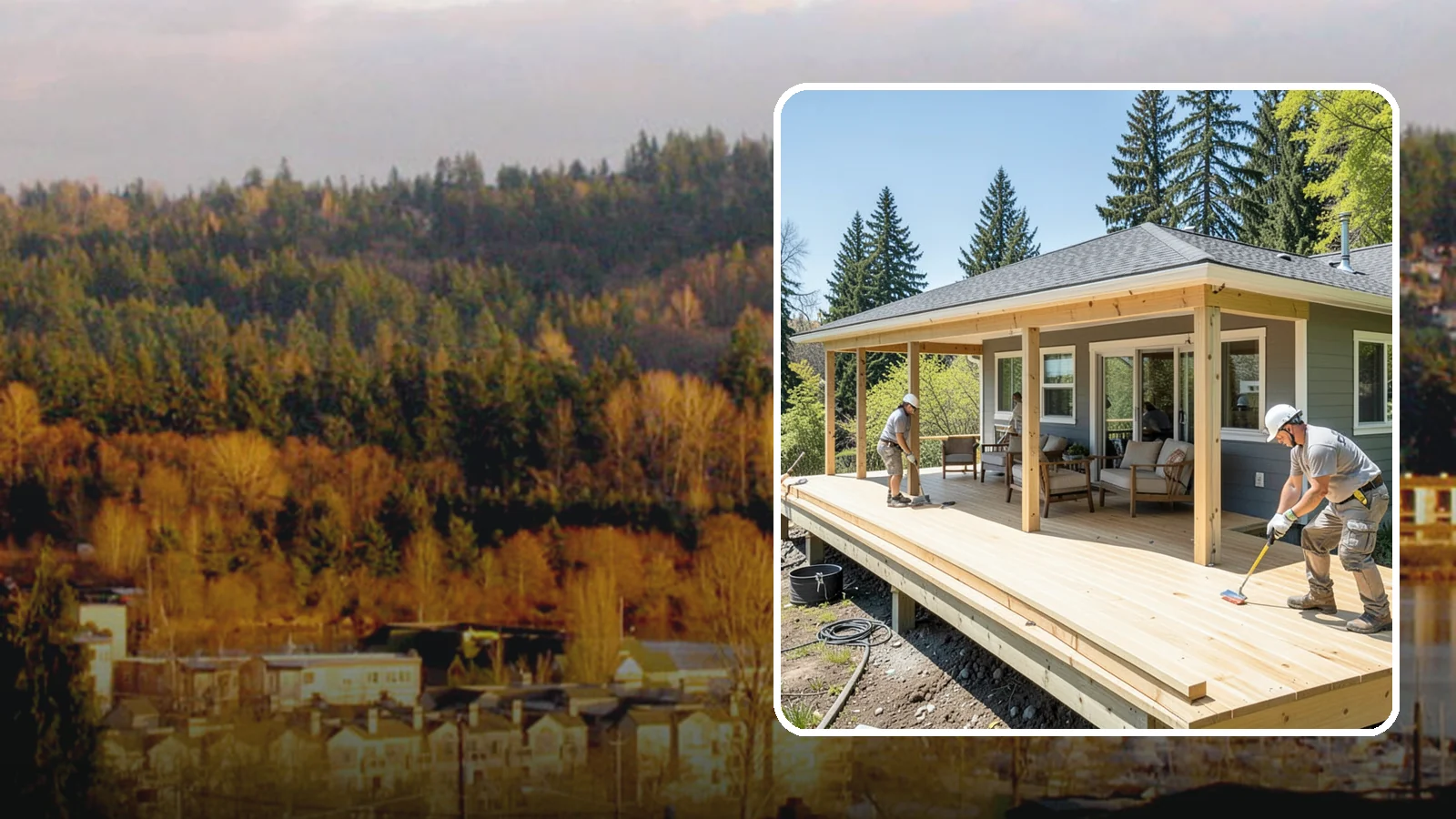 Deck Replacement in Kenmore, King County, WA - Full deck replacement that swaps out aged, unsafe structures for a code-compliant outdoor space.