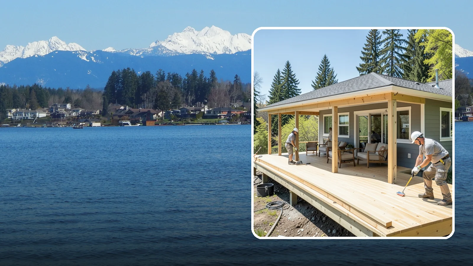 Deck Replacement in Lake Stevens, Snohomish County, WA - Full deck replacement that swaps out aged, unsafe structures for a code-compliant outdoor space.