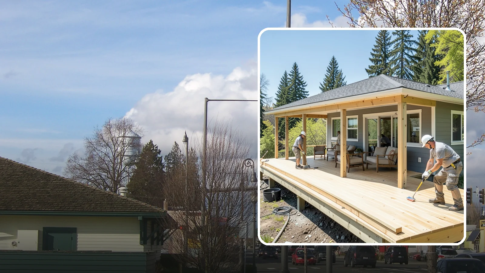 Deck Replacement in Marysville, Snohomish County, WA - Full deck replacement that swaps out aged, unsafe structures for a code-compliant outdoor space.