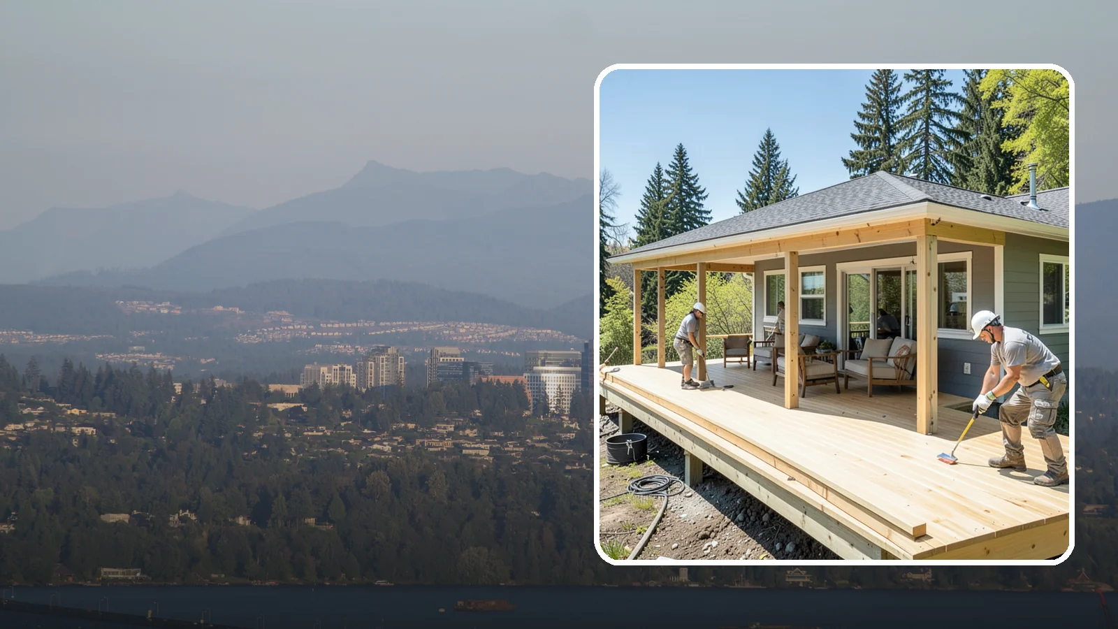 Deck Replacement in Medina, King County, WA - Full deck replacement that swaps out aged, unsafe structures for a code-compliant outdoor space.
