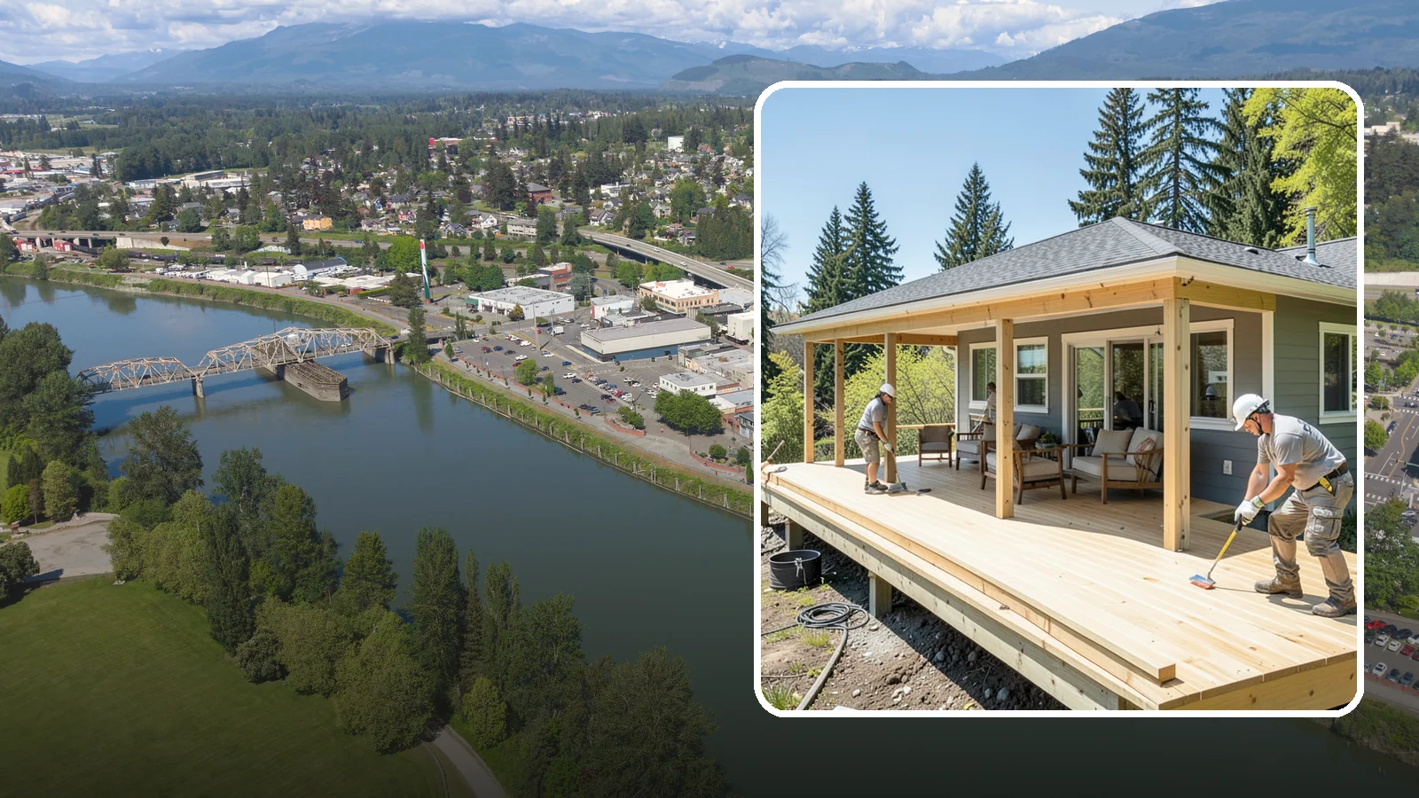 Deck Replacement in Mount Vernon, Skagit County, WA - Full deck replacement that swaps out aged, unsafe structures for a code-compliant outdoor space.