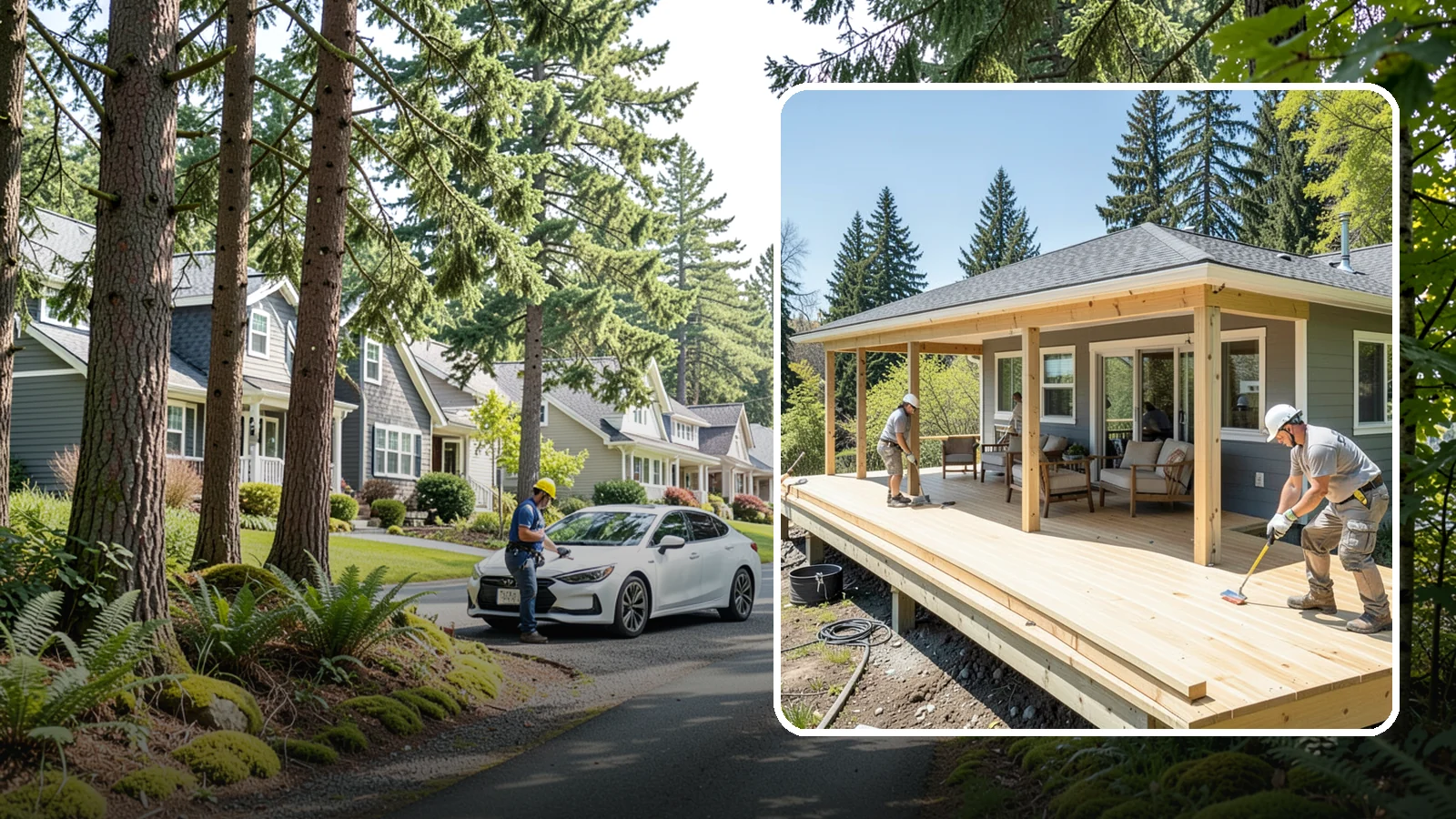 Deck Replacement in Normandy Park, King County, WA - Full deck replacement that swaps out aged, unsafe structures for a code-compliant outdoor space.