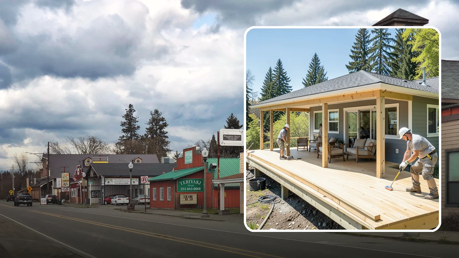 Deck Replacement in Roy, Pierce County, WA - Full deck replacement that swaps out aged, unsafe structures for a code-compliant outdoor space.