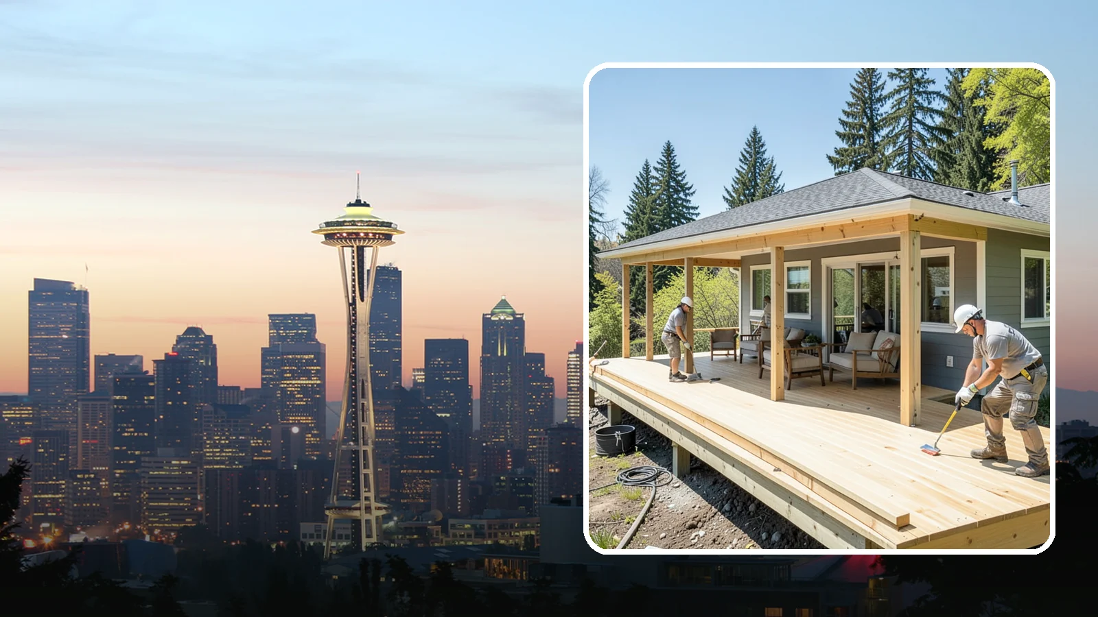 Deck Replacement in Seattle, King County, WA - Full deck replacement that swaps out aged, unsafe structures for a code-compliant outdoor space.