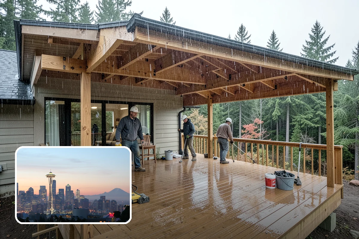 Deck Replacement in Seattle, King County, WA - Eliminates hidden rot and unsafe framing