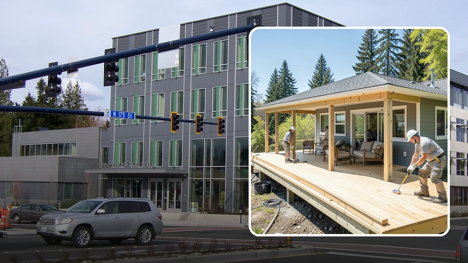 Deck Replacement in Shoreline, King County, WA - Full deck replacement that swaps out aged, unsafe structures for a code-compliant outdoor space.