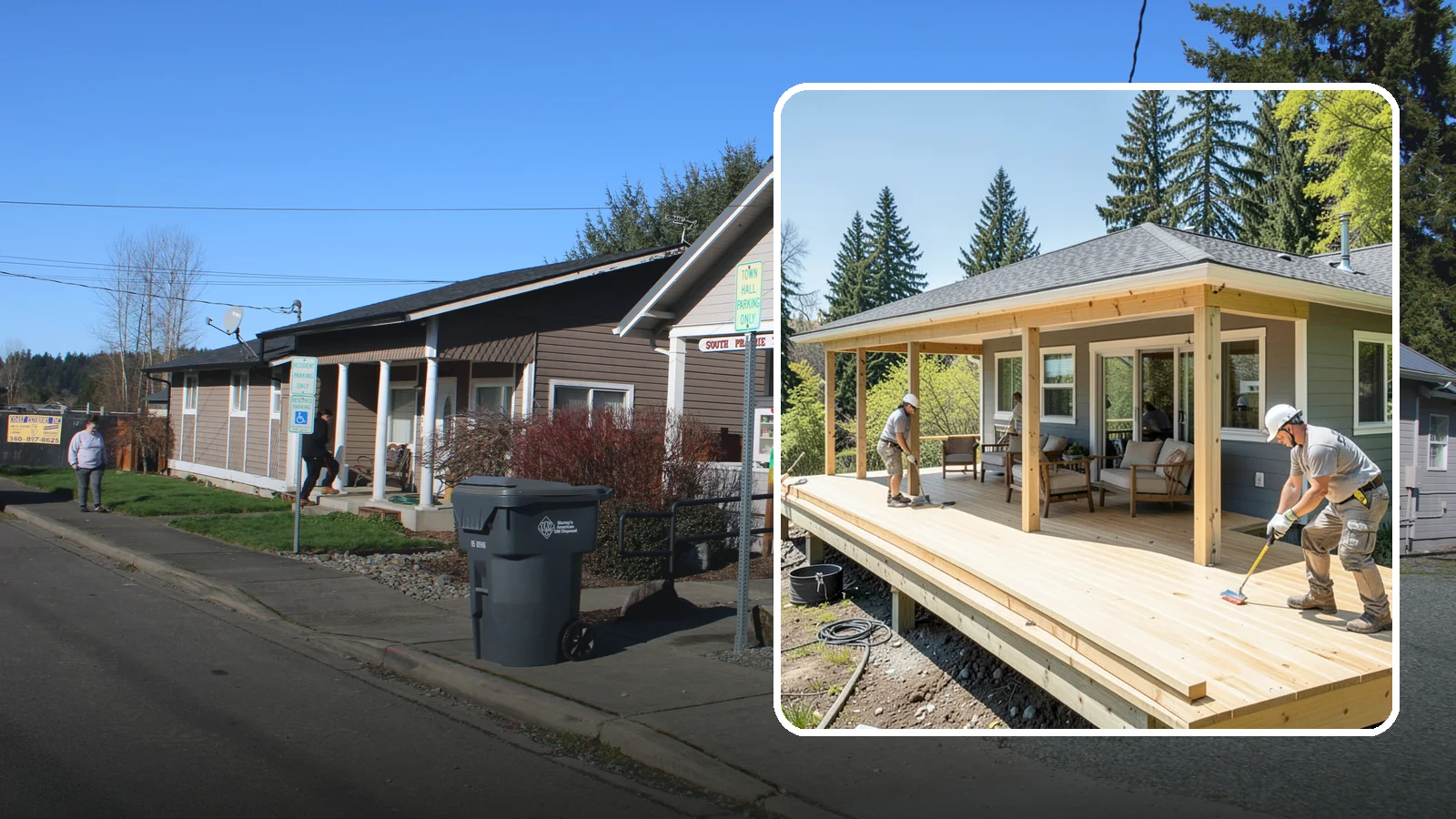 Deck Replacement in South Prairie, Pierce County, WA - Full deck replacement that swaps out aged, unsafe structures for a code-compliant outdoor space.