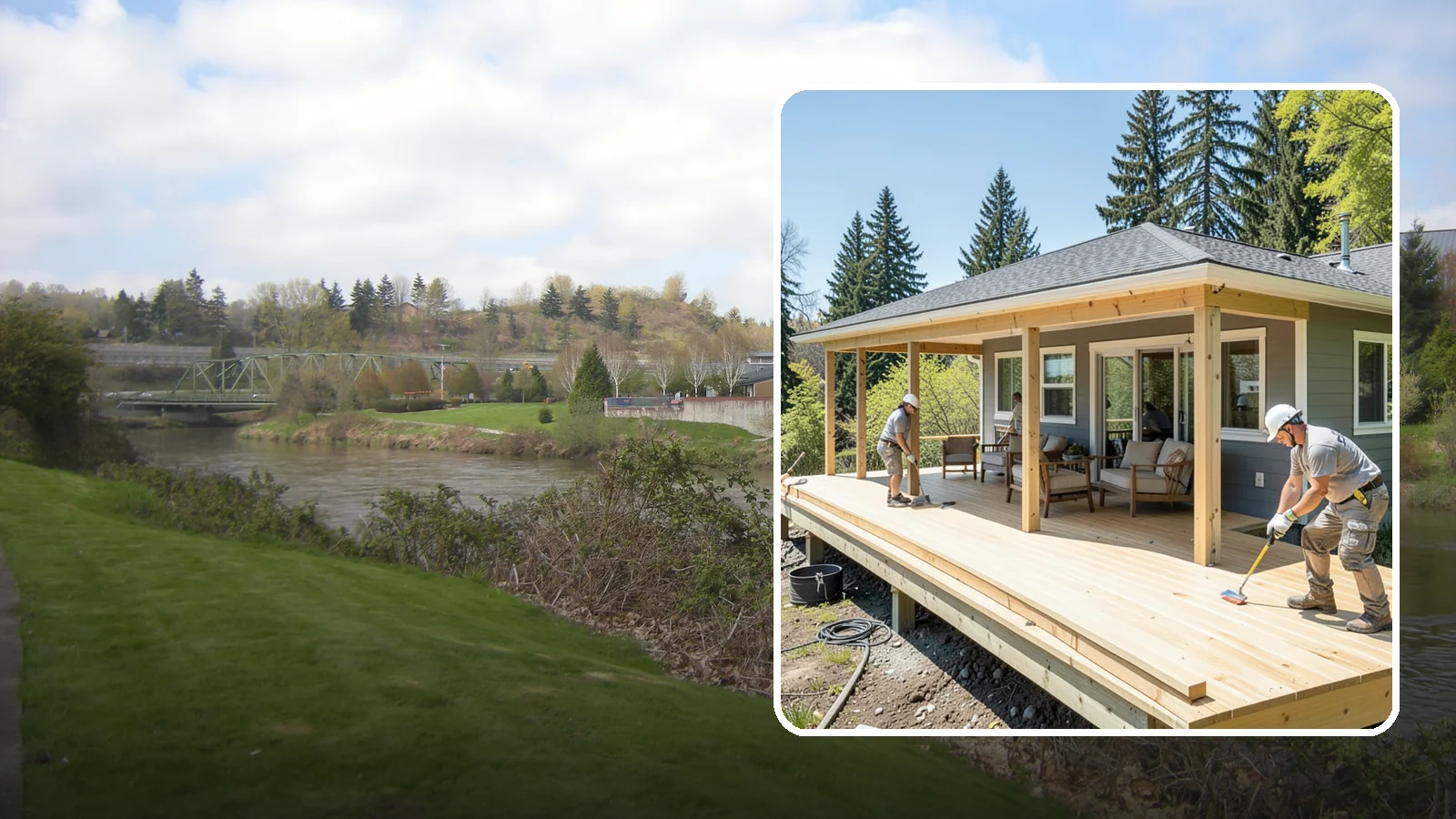 Deck Replacement in Tukwila, King County, WA - Full deck replacement that swaps out aged, unsafe structures for a code-compliant outdoor space.