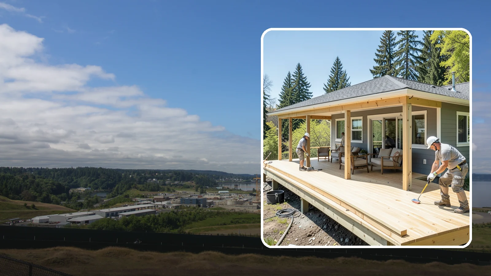 Deck Replacement in University Place, Pierce County, WA - Full deck replacement that swaps out aged, unsafe structures for a code-compliant outdoor space.