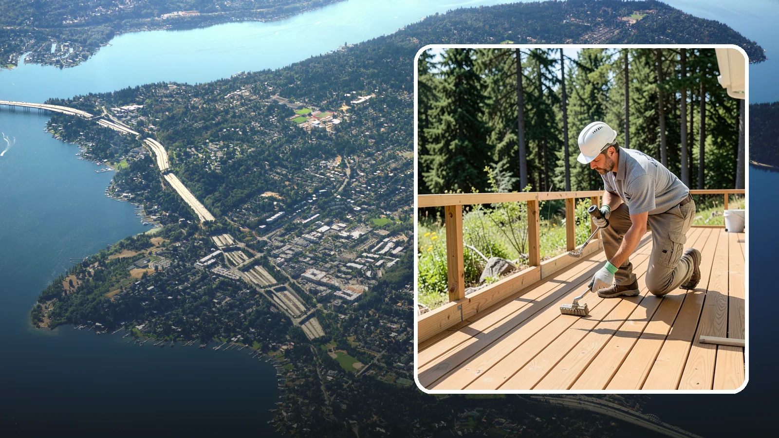 Deck Resurfacing in Mercer Island, King County, WA - Deck resurfacing that installs a fresh walking surface over sound, existing framing to save time and money.