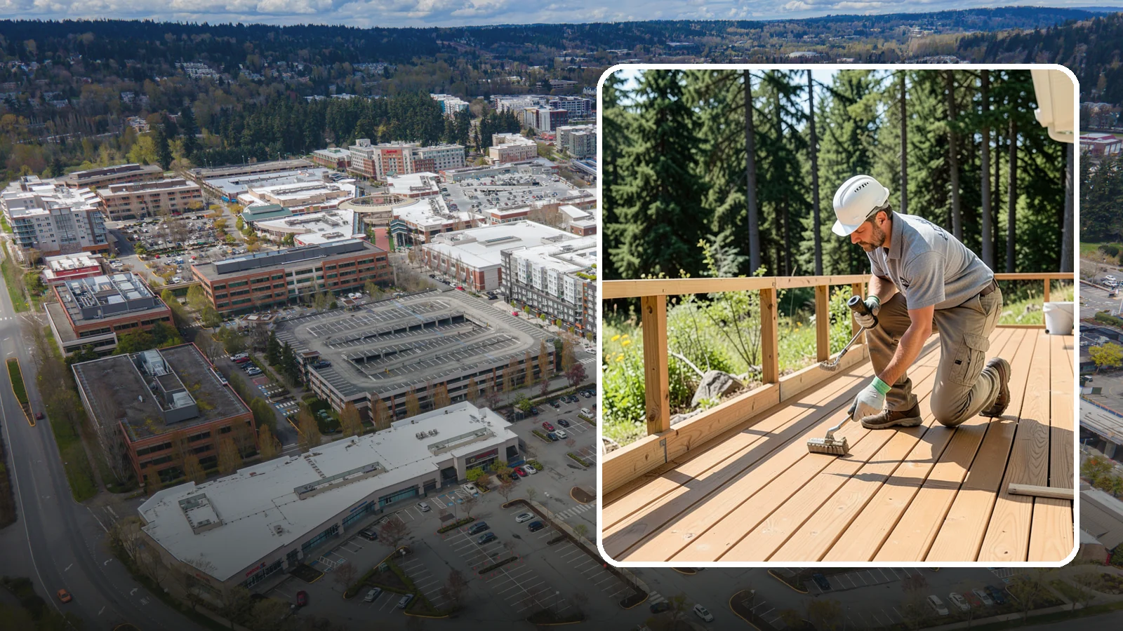 Deck Resurfacing in Redmond, King County, WA - Deck resurfacing that installs a fresh walking surface over sound, existing framing to save time and money.