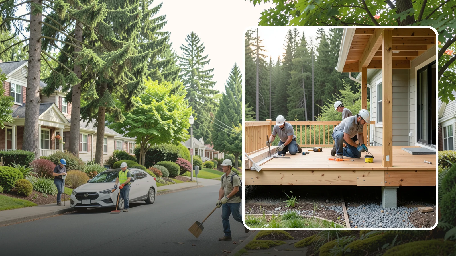 Deck Skirting Installation in Beaux Arts Village, King County, WA - Deck skirting installation that closes off the space beneath your deck for a clean, finished look.