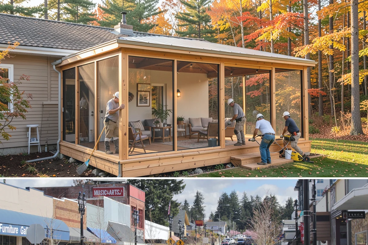 Deck Skirting Installation in Bothell, King County, WA - Skirting installs in any season and is a great finishing touch anytime after the main deck is complete.