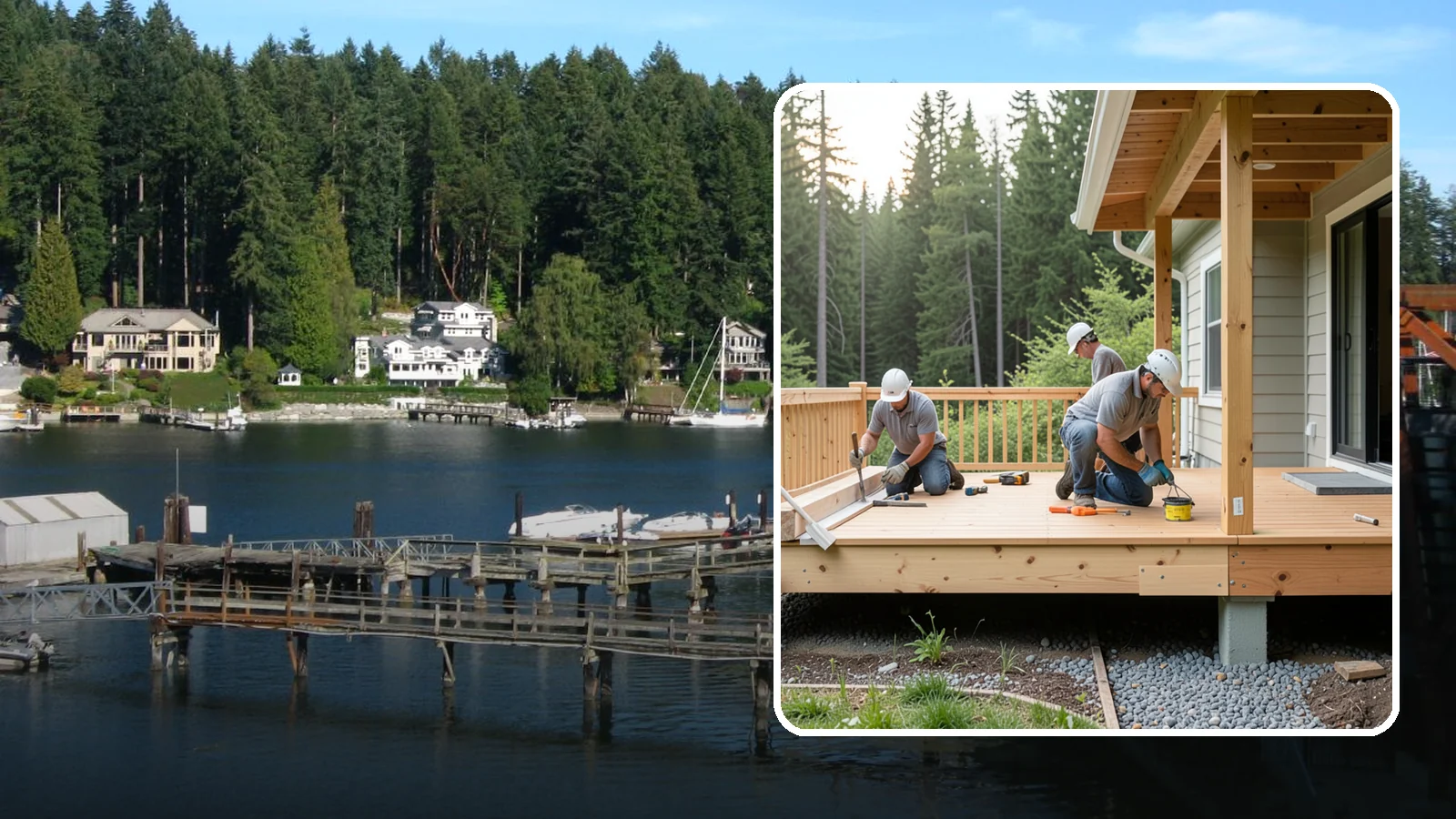 Deck Skirting Installation in Gig Harbor, Pierce County, WA - Deck skirting installation that closes off the space beneath your deck for a clean, finished look.