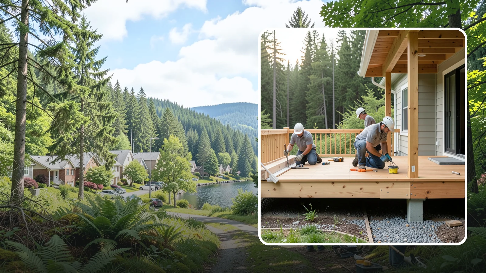 Deck Skirting Installation in Lake Forest Park, King County, WA - Deck skirting installation that closes off the space beneath your deck for a clean, finished look.