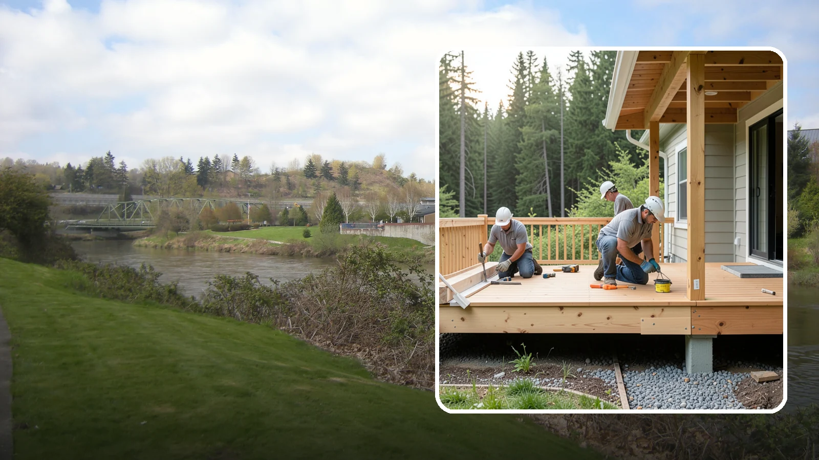 Deck Skirting Installation in Tukwila, King County, WA - Deck skirting installation that closes off the space beneath your deck for a clean, finished look.