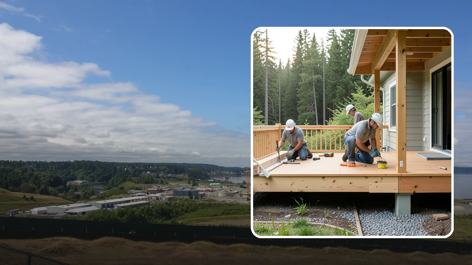 Deck Skirting Installation in University Place, Pierce County, WA - Deck skirting installation that closes off the space beneath your deck for a clean, finished look.