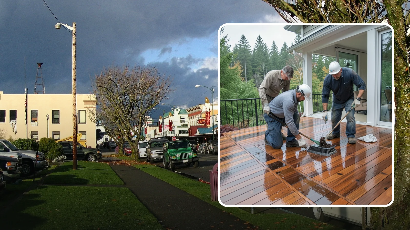 Deck Staining in Arlington, Snohomish County, WA - Deck staining seals and colors your deck boards to fight the Pacific Northwest's rain and rot.