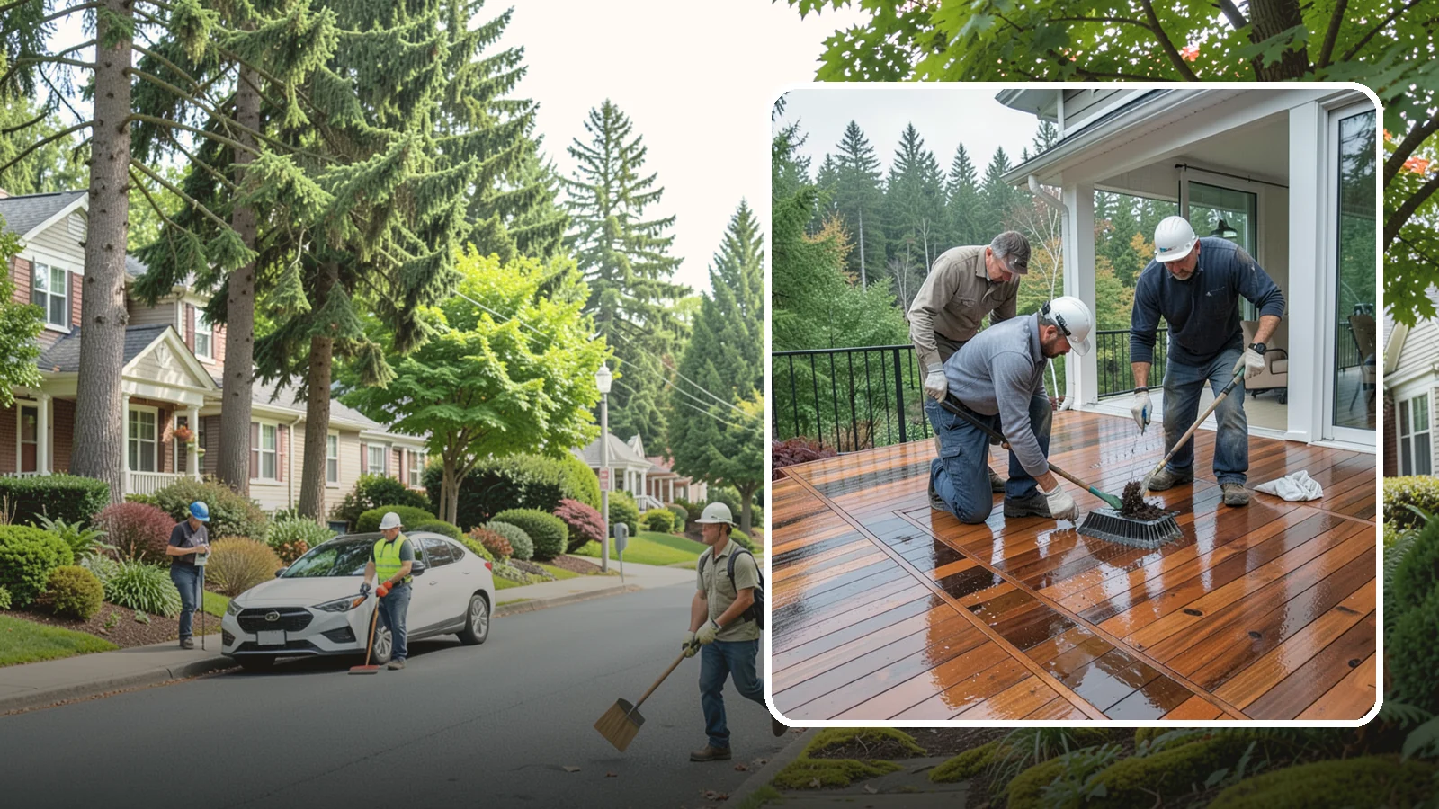 Deck Staining in Beaux Arts Village, King County, WA - Deck staining seals and colors your deck boards to fight the Pacific Northwest's rain and rot.