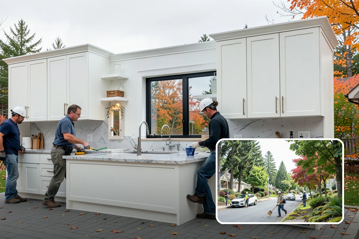 Deck Staining in Beaux Arts Village, King County, WA - Water-repellent penetrating stain built for wet decks