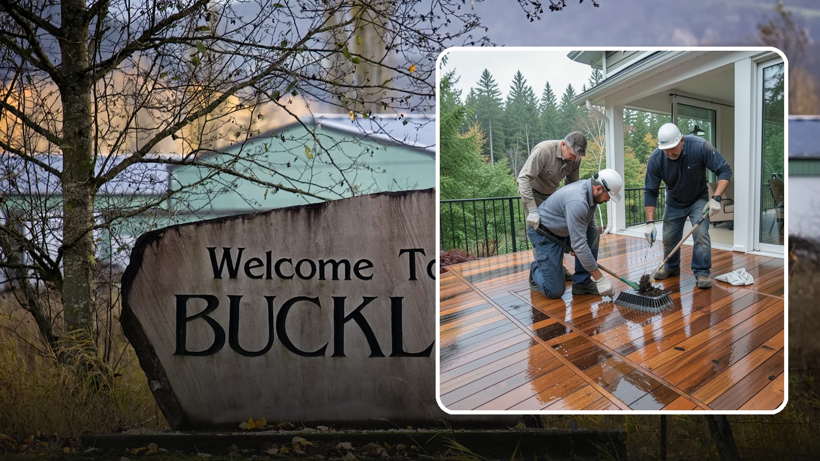 Deck Staining in Buckley, Pierce County, WA - Deck staining seals and colors your deck boards to fight the Pacific Northwest's rain and rot.