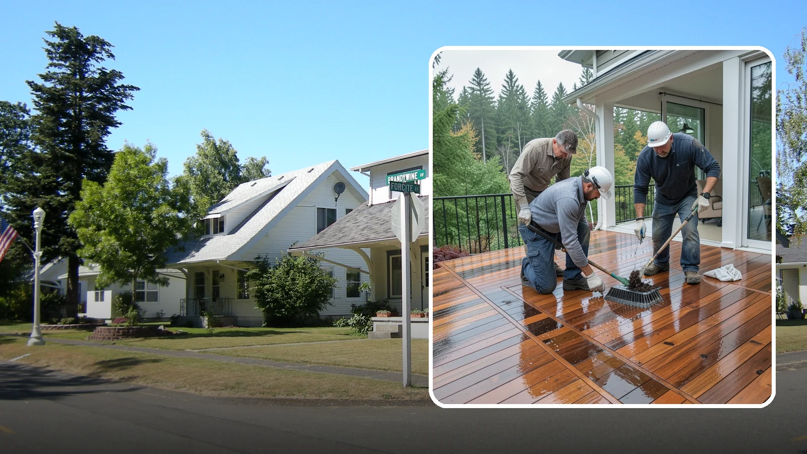 Deck Staining in DuPont, Pierce County, WA - Deck staining seals and colors your deck boards to fight the Pacific Northwest's rain and rot.