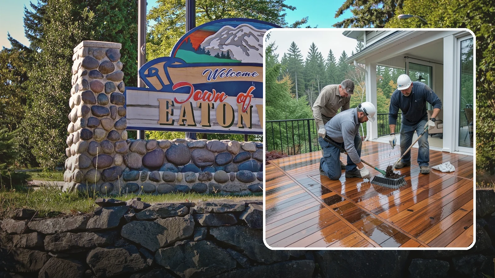 Deck Staining in Eatonville, Pierce County, WA - Deck staining seals and colors your deck boards to fight the Pacific Northwest's rain and rot.