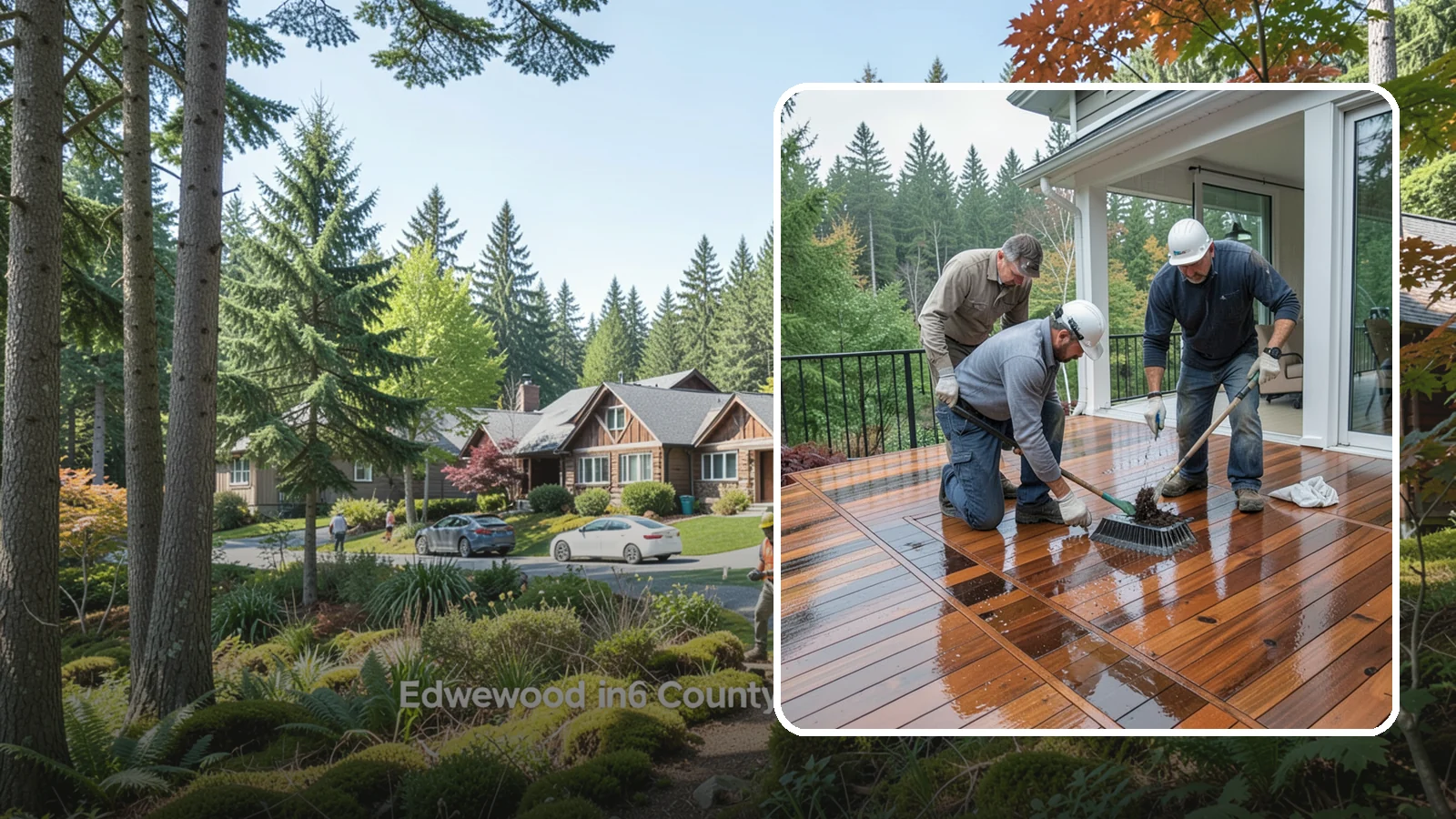 Deck Staining in Edgewood, Pierce County, WA - Deck staining seals and colors your deck boards to fight the Pacific Northwest's rain and rot.