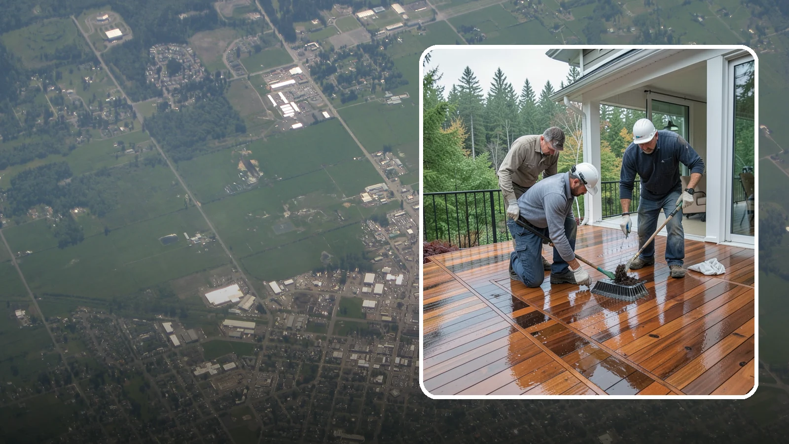 Deck Staining in Enumclaw, King County, WA - Deck staining seals and colors your deck boards to fight the Pacific Northwest's rain and rot.