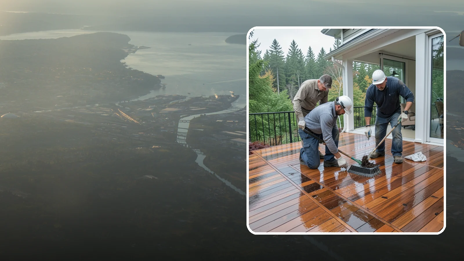 Deck Staining in Fife, Pierce County, WA - Deck staining seals and colors your deck boards to fight the Pacific Northwest's rain and rot.