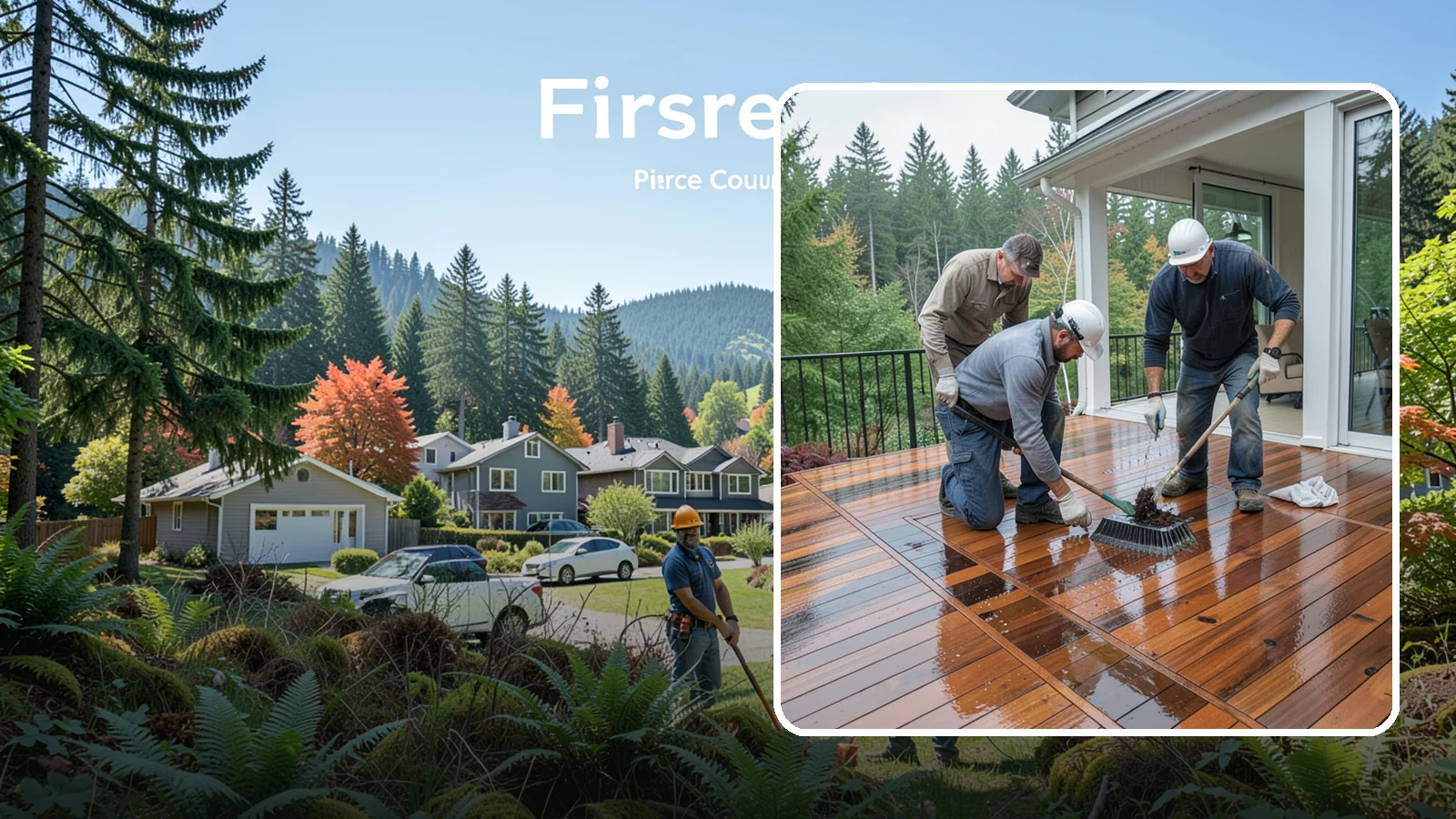 Deck Staining in Fircrest, Pierce County, WA - Deck staining seals and colors your deck boards to fight the Pacific Northwest's rain and rot.