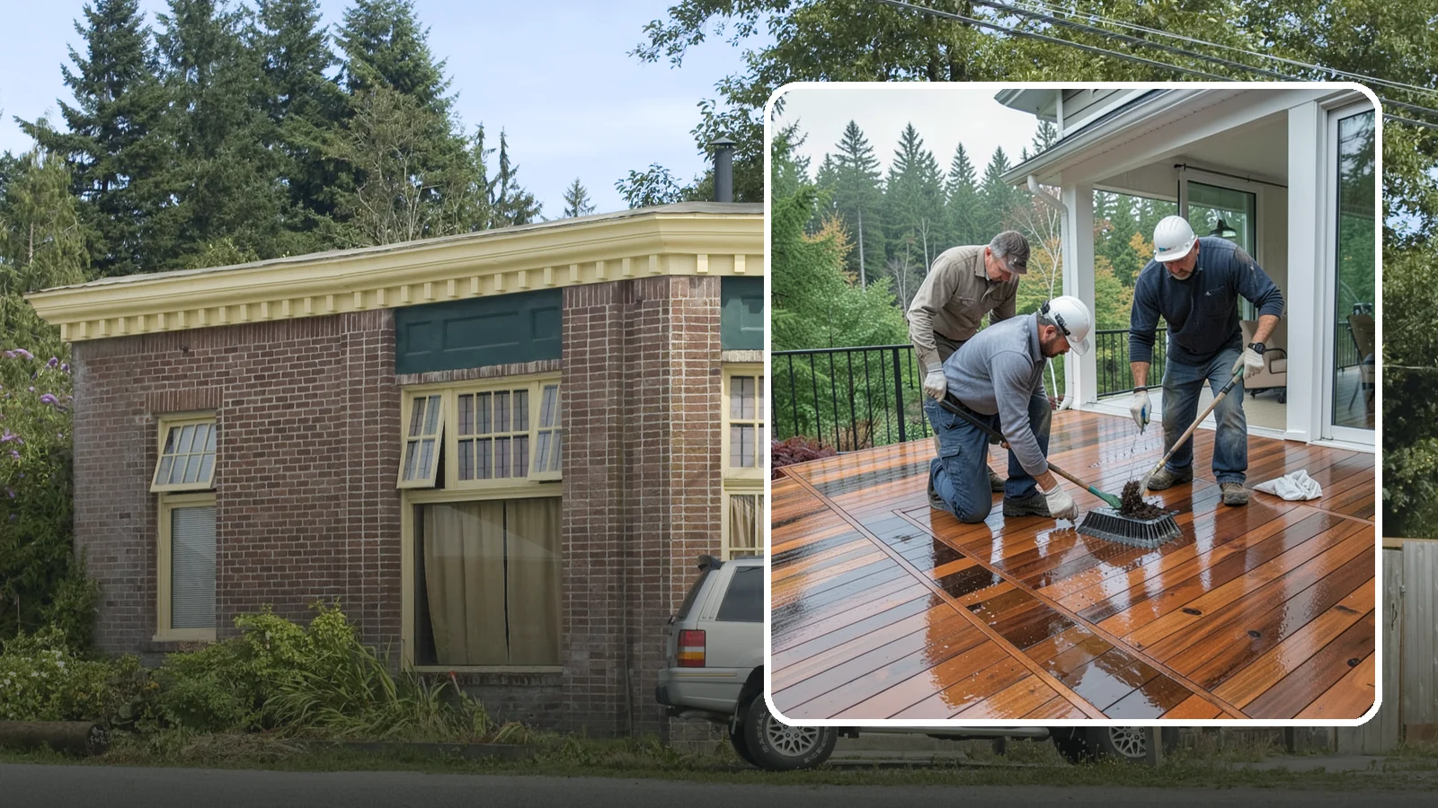 Deck Staining in Hamilton, Skagit County, WA - Deck staining seals and colors your deck boards to fight the Pacific Northwest's rain and rot.