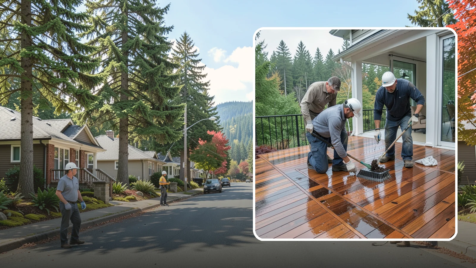 Deck Staining in Hunts Point, King County, WA - Deck staining seals and colors your deck boards to fight the Pacific Northwest's rain and rot.