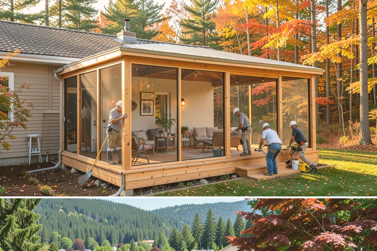 Deck Staining in Index, Snohomish County, WA - Deck staining requires the dry, warm stretch of late spring through summer so the wood is dry enough to accept the stain.
