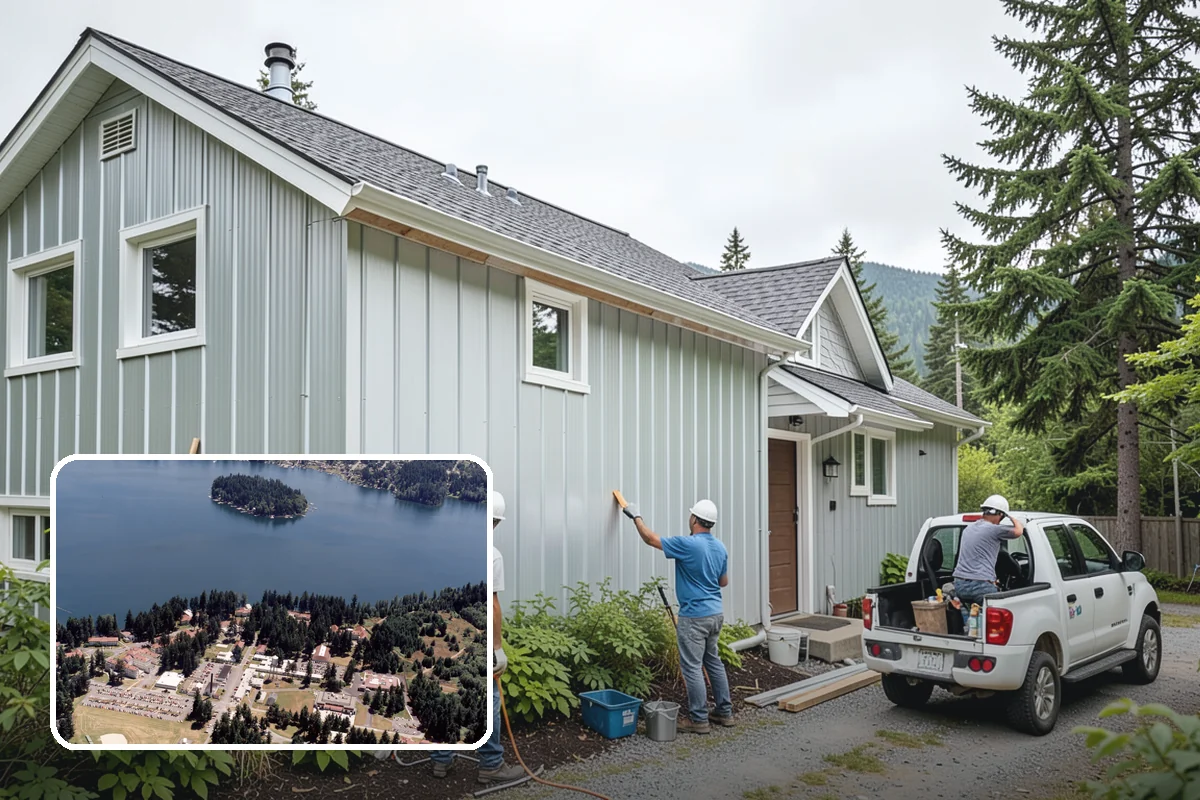 Deck Staining in Lakewood, Pierce County, WA - Water-repellent penetrating stain built for wet decks