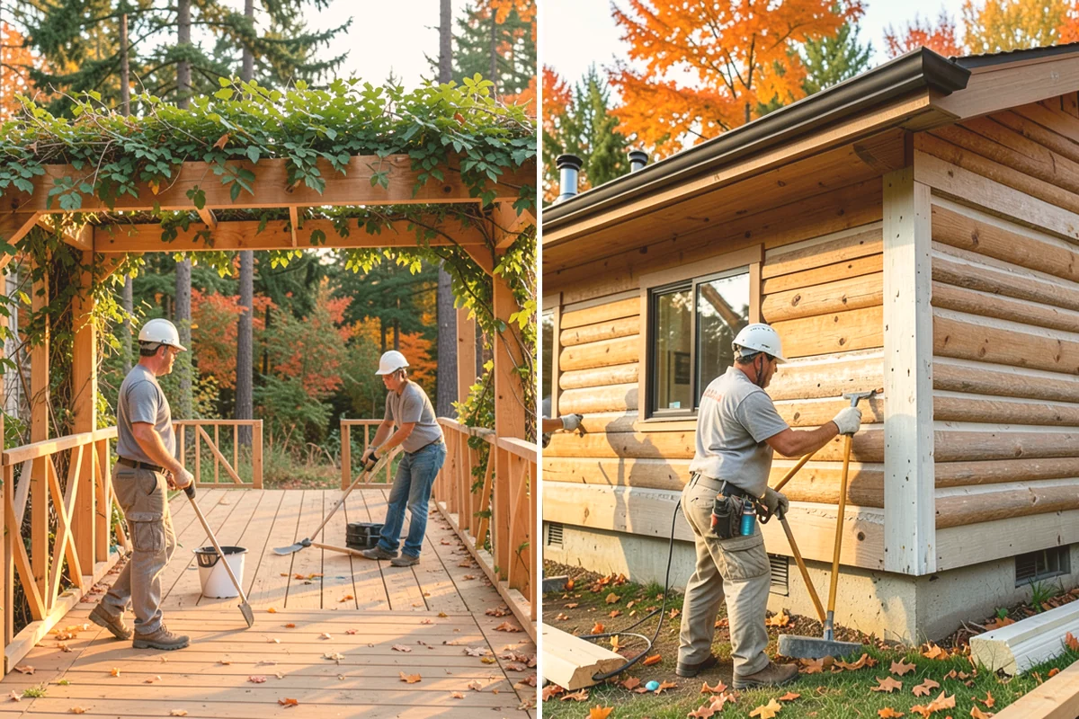 Deck Staining in Langley, Island County, WA - Clean, brighten, and let the deck dry to spec